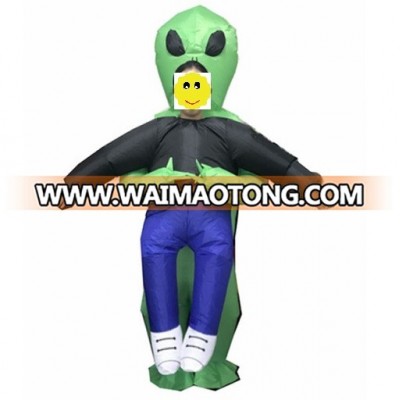 Halloween Costume  Adult Inflatable Monster Costume Scary Green Alien  Inflatable Costume