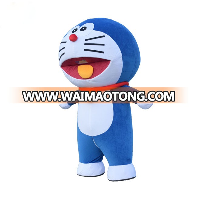 Adult plush inflatable doraemon mascot costume